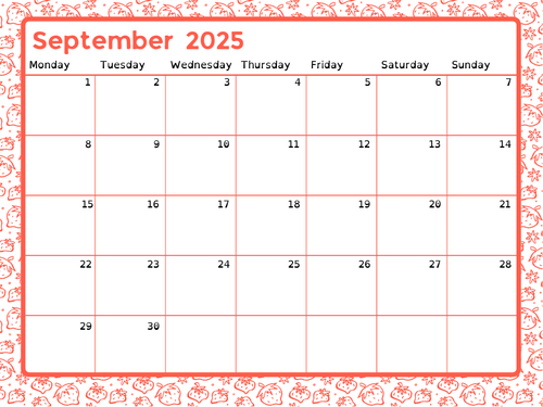 25/26  Strawberry Calendar
