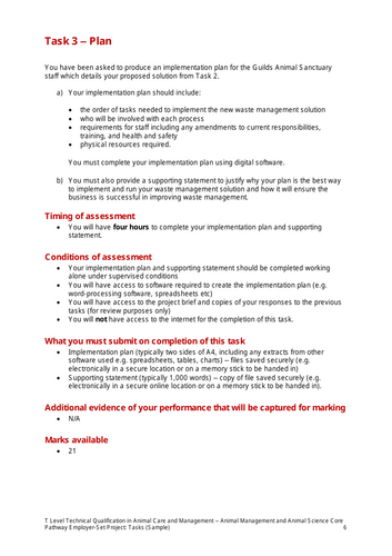Lesson 7 - T Level Employer Set Project