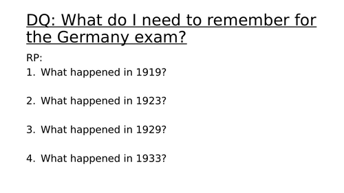 GCSE Germany Revision