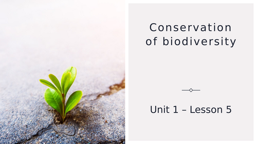 Environmental science lesson 5 Importance of Biodiversity