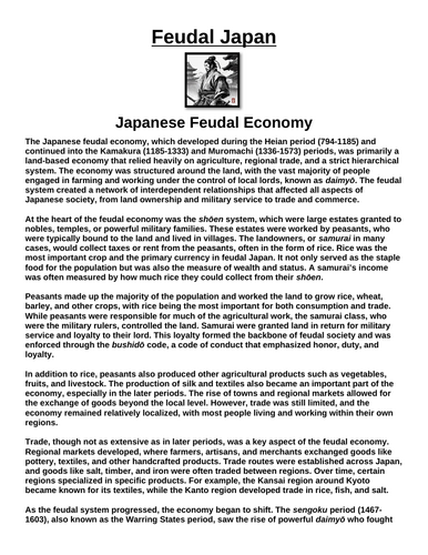 Feudal Japan Unit Assignment Bundle (32 Articles w/ Questions ...