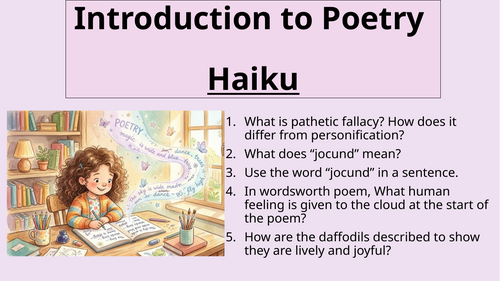 Introduction to Poetry KS3 SOW | Teaching Resources