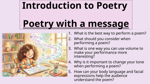 Introduction to Poetry - Poetry With a Message