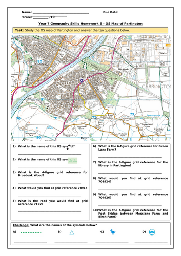 Map Skills Homework 5 - OS Maps