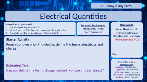 Edexcel A Level Physics - Electricity (Whole Unit)