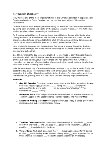 Holy Week in Christianity