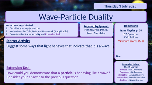 Edexcel A Level Physics - Quantum (Whole Unit)