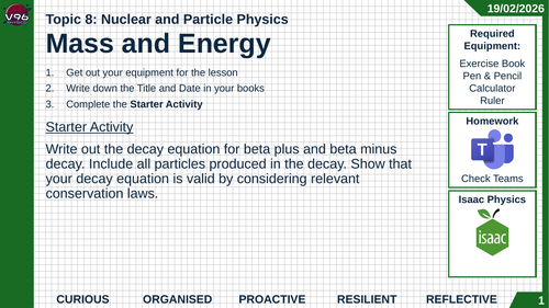 Edexcel A Level Physics - Particle Physics (Whole Unit)