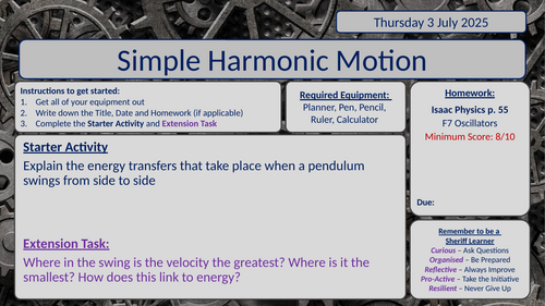 Edexcel A Level Physics - Oscillations (Whole Unit)