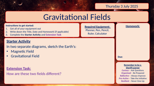 Edexcel A Level Physics - Gravitational Fields (Whole Unit)