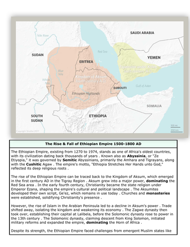 Rise & Fall of Ethiopian Empire 1500-1800AD Reading Text/Worksheet ...