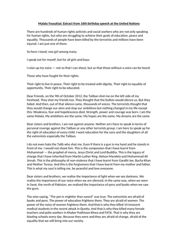 Creative Writing Assessment Prep and Assessment - Education Speech