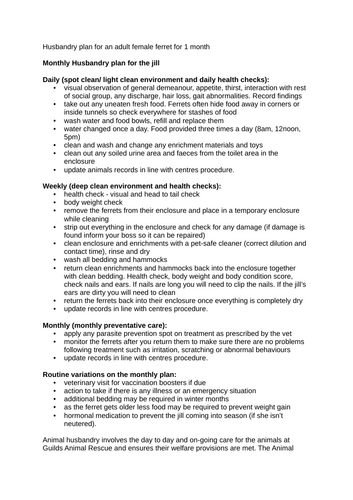 Synoptic Assessment Preparation T Level Animal Management ...