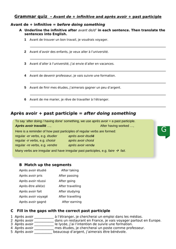 New French GCSE 2024 Spec Module 8 