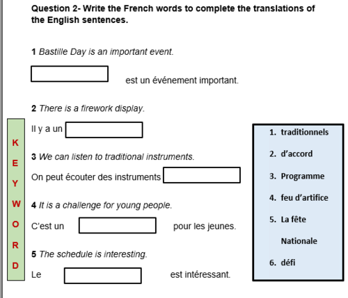 AQA GCSE French – Year 11 Grammar Worksheet: Module 1 – Tu as du temps à perdre? | FOUNDATION