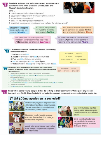 7.1 Actua ya. Module Un mundo mejor para todos. New GCSE Edexcel ...