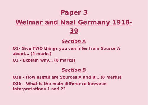 Paper 3 Weimar Germany Display