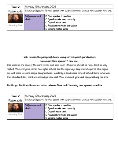 Warning Tale KS2 | Teaching Resources
