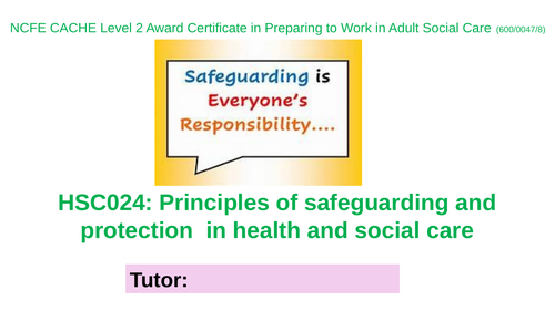NCFE CACHE Level 2 Certificate in Preparing to Work in ASC ...