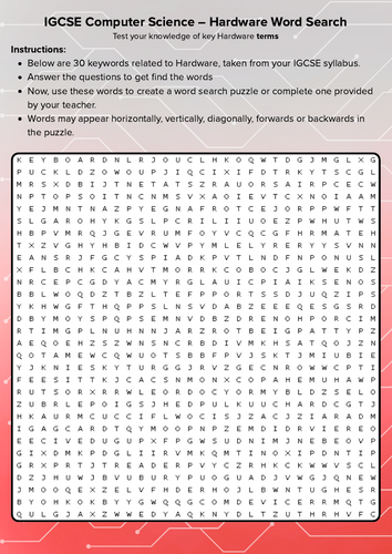 IGCSE Computer Science Revision Word Search Mega Bundle – 7 Sets with ...