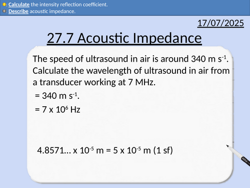 OCR A level Physics: Acoustic Impedance