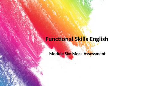 Functional Skills English Level 1 & 2: Module 6 – Mock Reading Assessment
