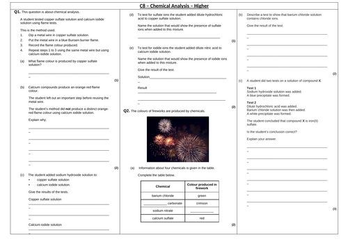 AQA GCSE C8 Revision