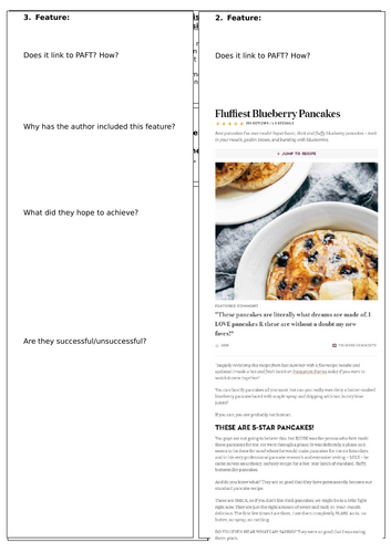 EDUQAS A-Level English Language Creative/Critical - Analysing & Commenting on a Blog