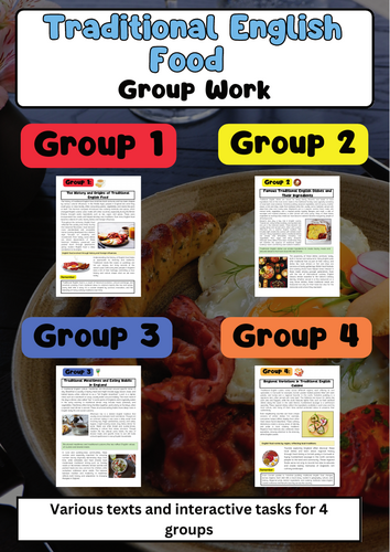 Traditional English Food Group Work – History, Dishes, Mealtimes, and Regional Specialties