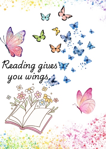 Reading Gives You Wings Poster