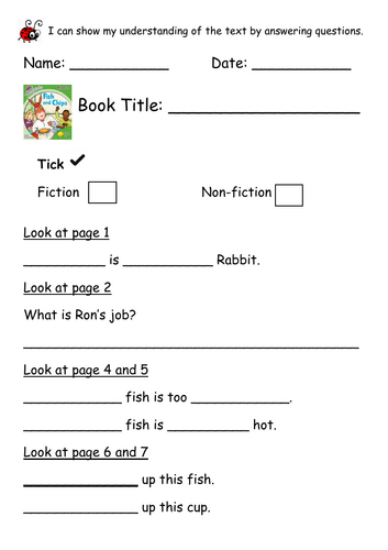 ORT Level 2  Reading Comp - Fish and Chips