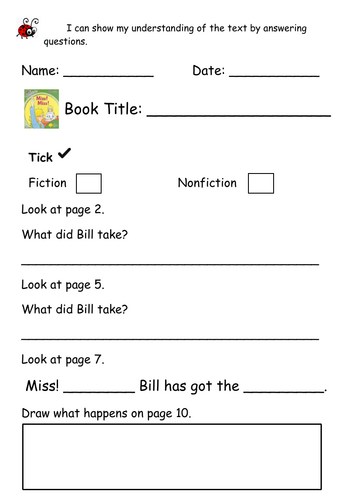 ORT Level 2  Reading Comp - Miss Miss