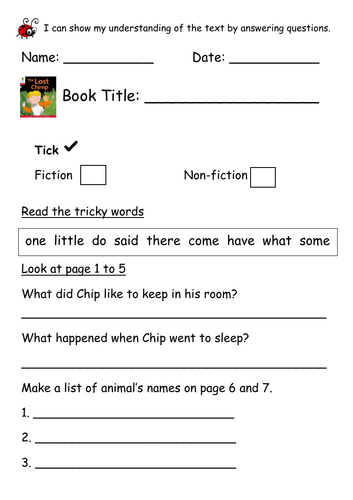 ORT Level 4 Reading Comp - The Lost Chimp
