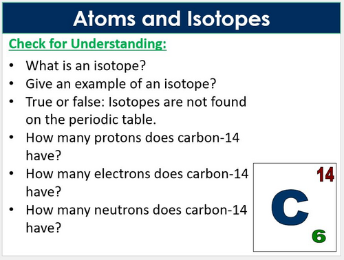 Atoms and Isotopes