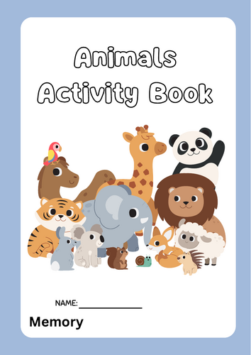 Blue Animals Coloring & Activities for kids