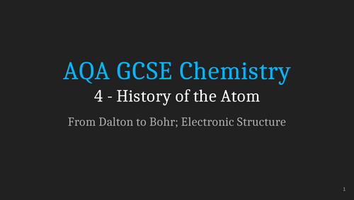 AQA GCSE Chemistry Presentations Chapter 1 - Atomic Structure and the ...