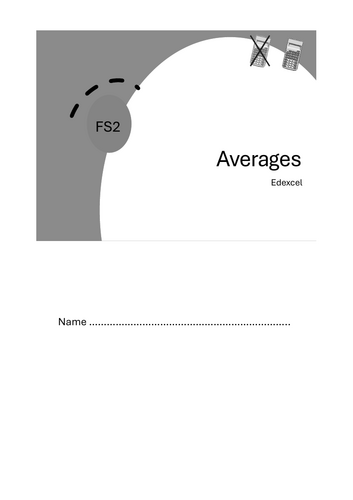 Averages Mean mode median FS2 Maths unit of work workbook and ...