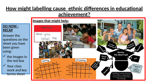 AQA GCSE Sociology Education: Ethnic differences in Educational ...