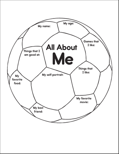 All About Me Soccer Ball Worksheet - Getting to Know You Back to School ...
