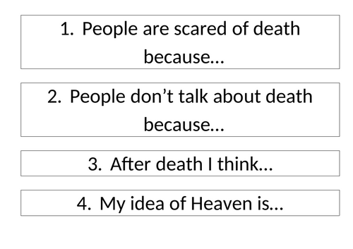 Death: Is it the end? Beliefs about life after death (1-2 lessons ...