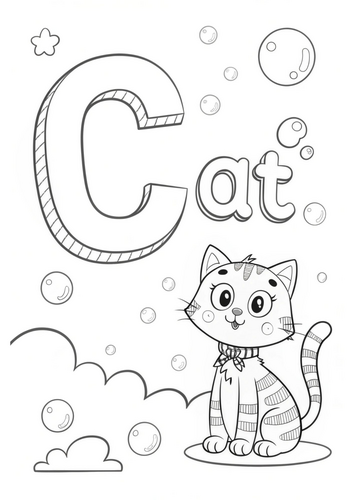 ABC Animal Alphabet Coloring pags for Kids Ages 3-6: Fun A–Z Letters ...