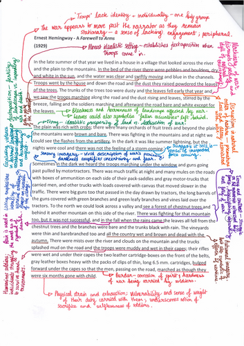 OCR A Level English Lit Unseen American Extracts – Complete Scheme of ...