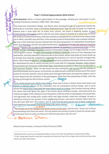 OCR A Level English Lit Unseen American Extracts – Complete Scheme of ...