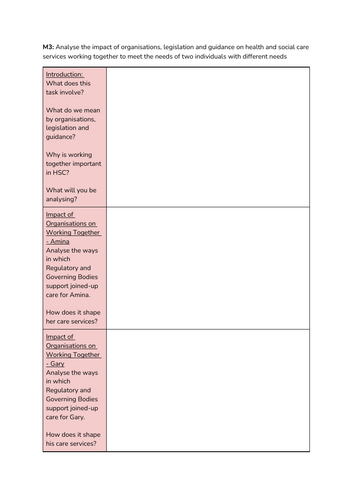 BTEC AAQ Health and Social Care - Unit 3 - Aim B (M3 and D2 Lessons ...
