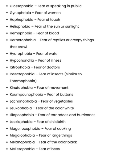 100 Common Phobias and Their Meanings: A Comprehensive Guide to ...
