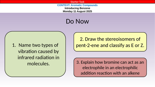 OCR A Level Chemistry Chapter 25 - Aromatic Chemistry