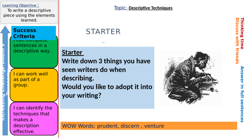Descriptive Lesson Plan | Teaching Resources
