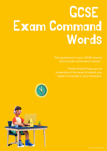 GCSE Exam Command Words Bundle (18 Posters) | Teaching Resources