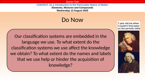 IB Chemistry (2025) S1.1 Introduction to the Particulate Nature of Matter