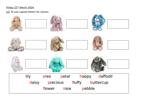 Week 5 Peter Rabbit Planning